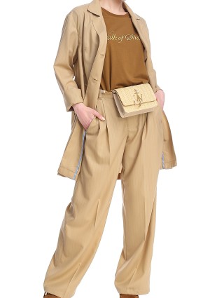 Бежевые брюки WOS: фото 3 - Invogue